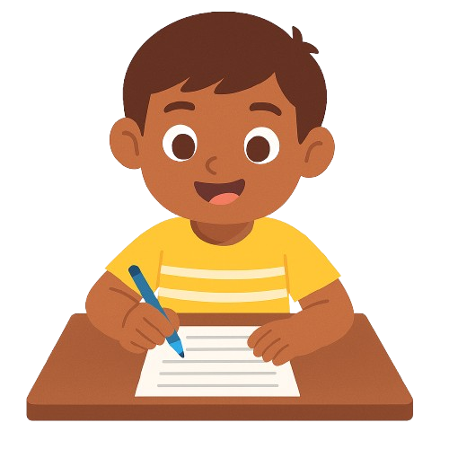 Criança escrevendo